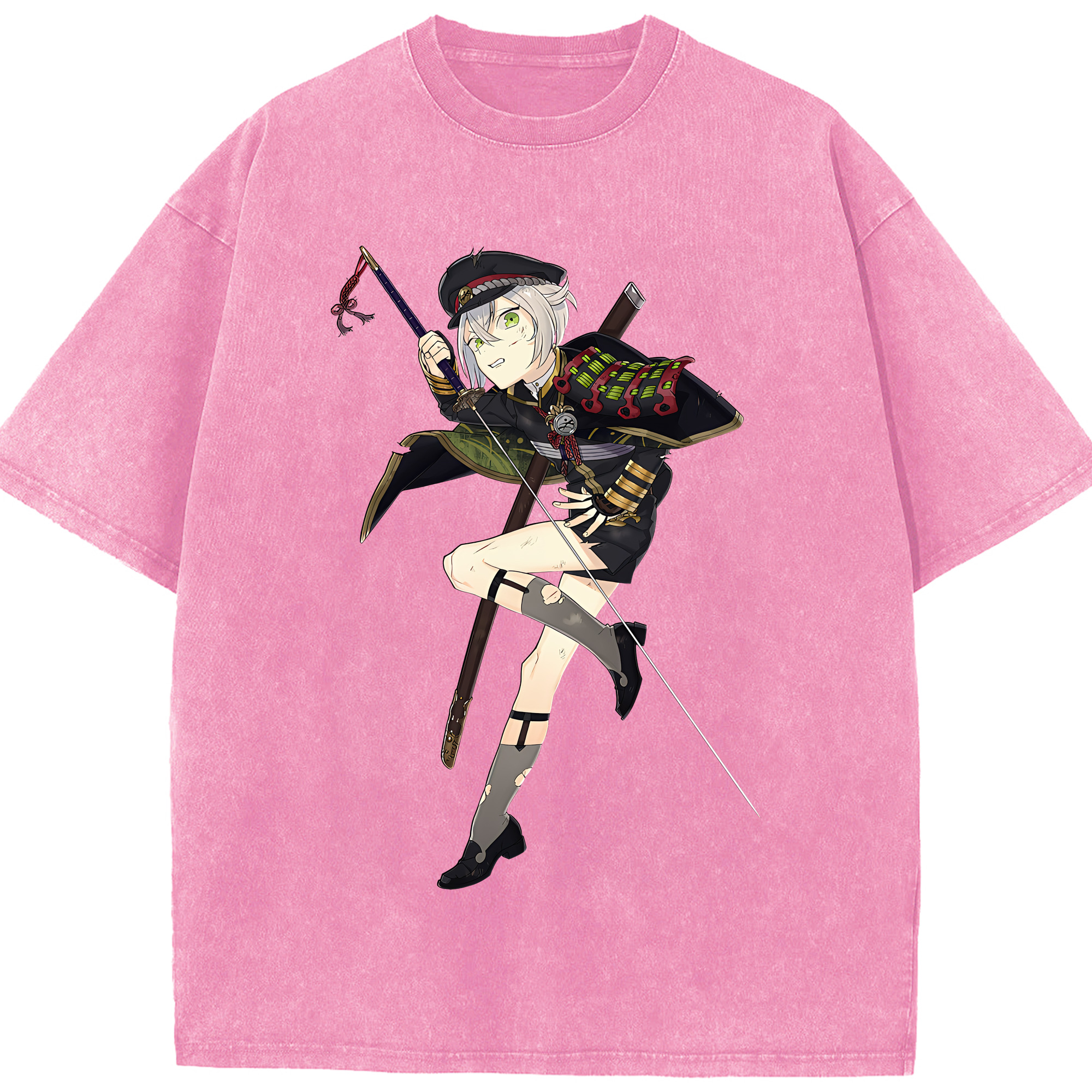 （画像用） 刀剣乱舞 Touken Ranbu 綿100% ヴィンテージ風 半袖Tシャツ（フロントプリント）